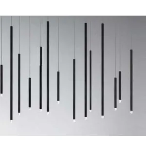05190Black-Mix-Sizes-14P Rectangular Chandelier