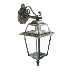1 Light Black And Gold Outdoor Wall Light