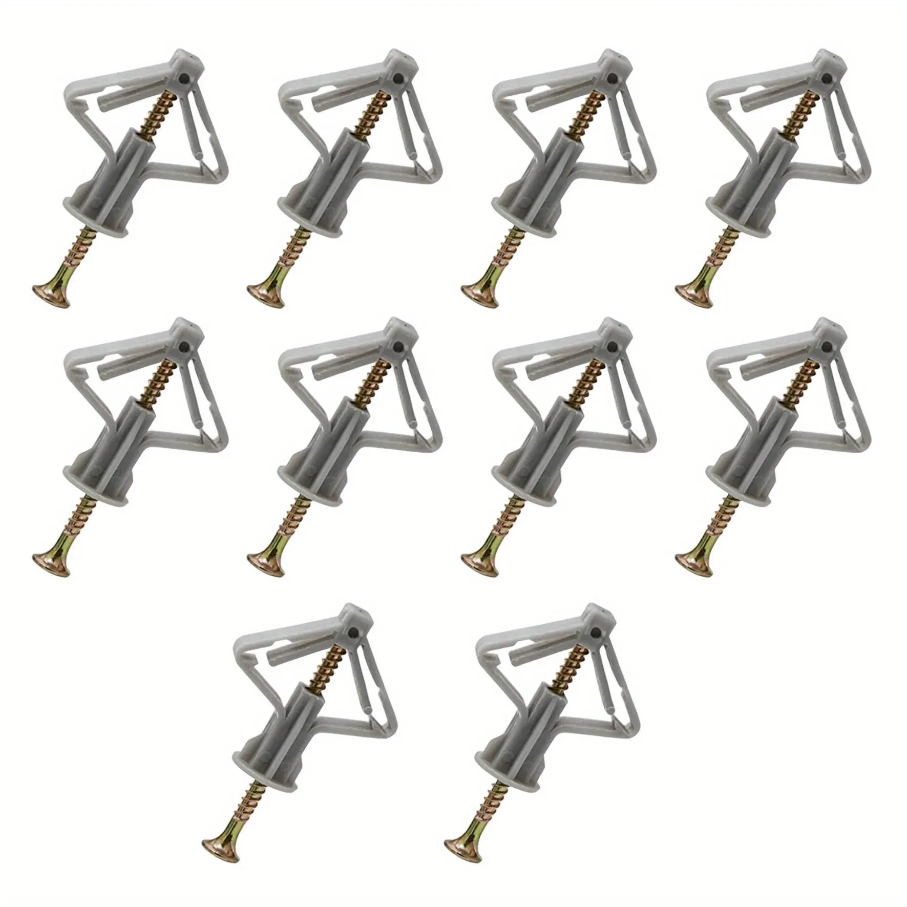 100PCS SelfDrilling Drywall Anchors Kit with Zinc Plated Screws