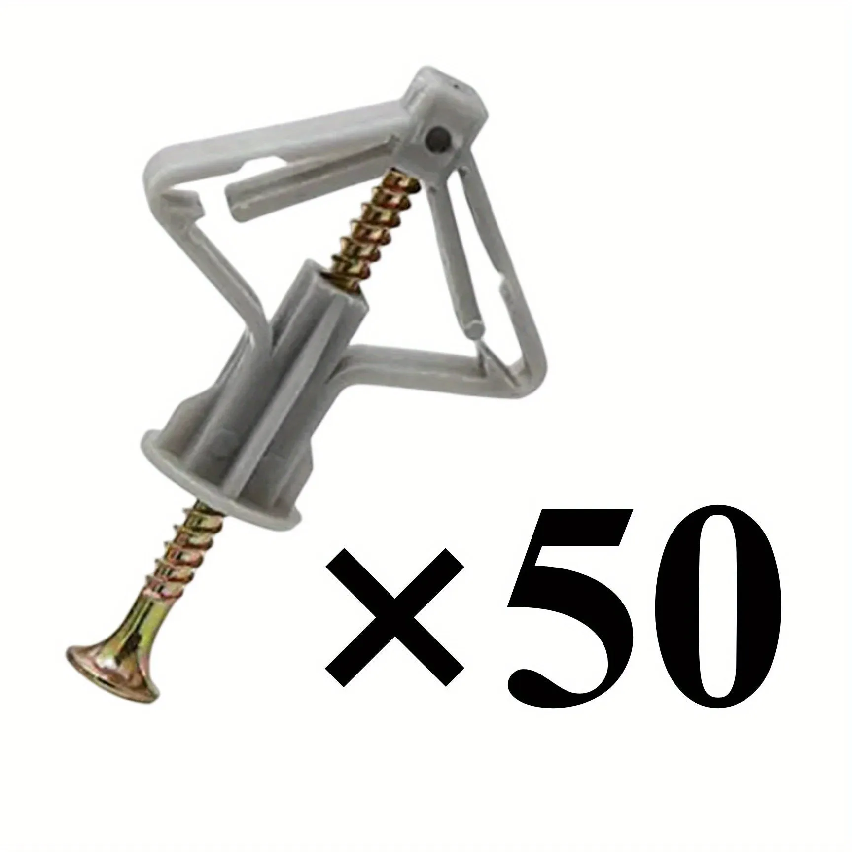100PCS SelfDrilling Drywall Anchors Kit with Zinc Plated Screws