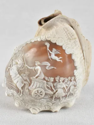19th-century carved cameo conch shell 5½"