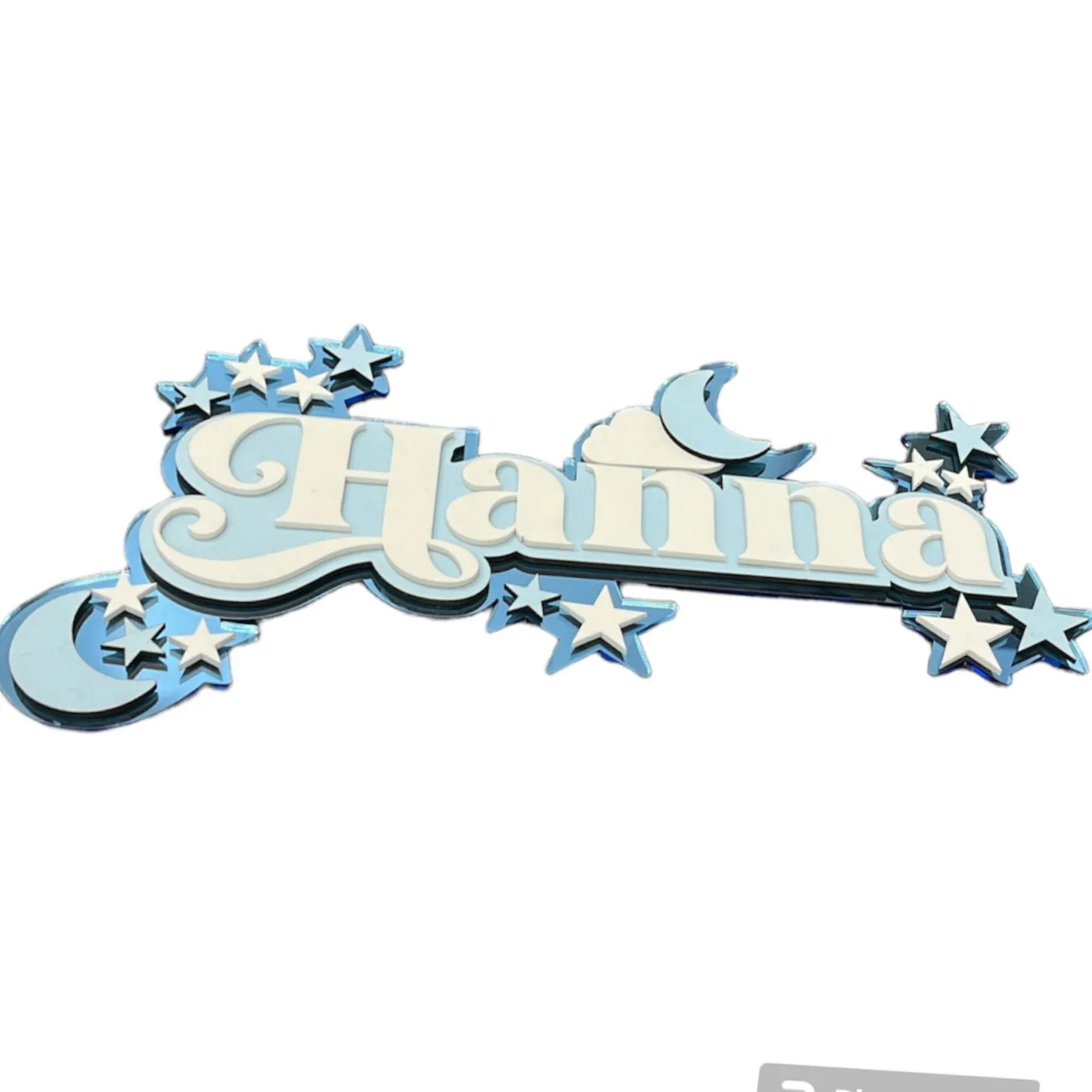 3 Layer  Name Plaque- Moon Magic