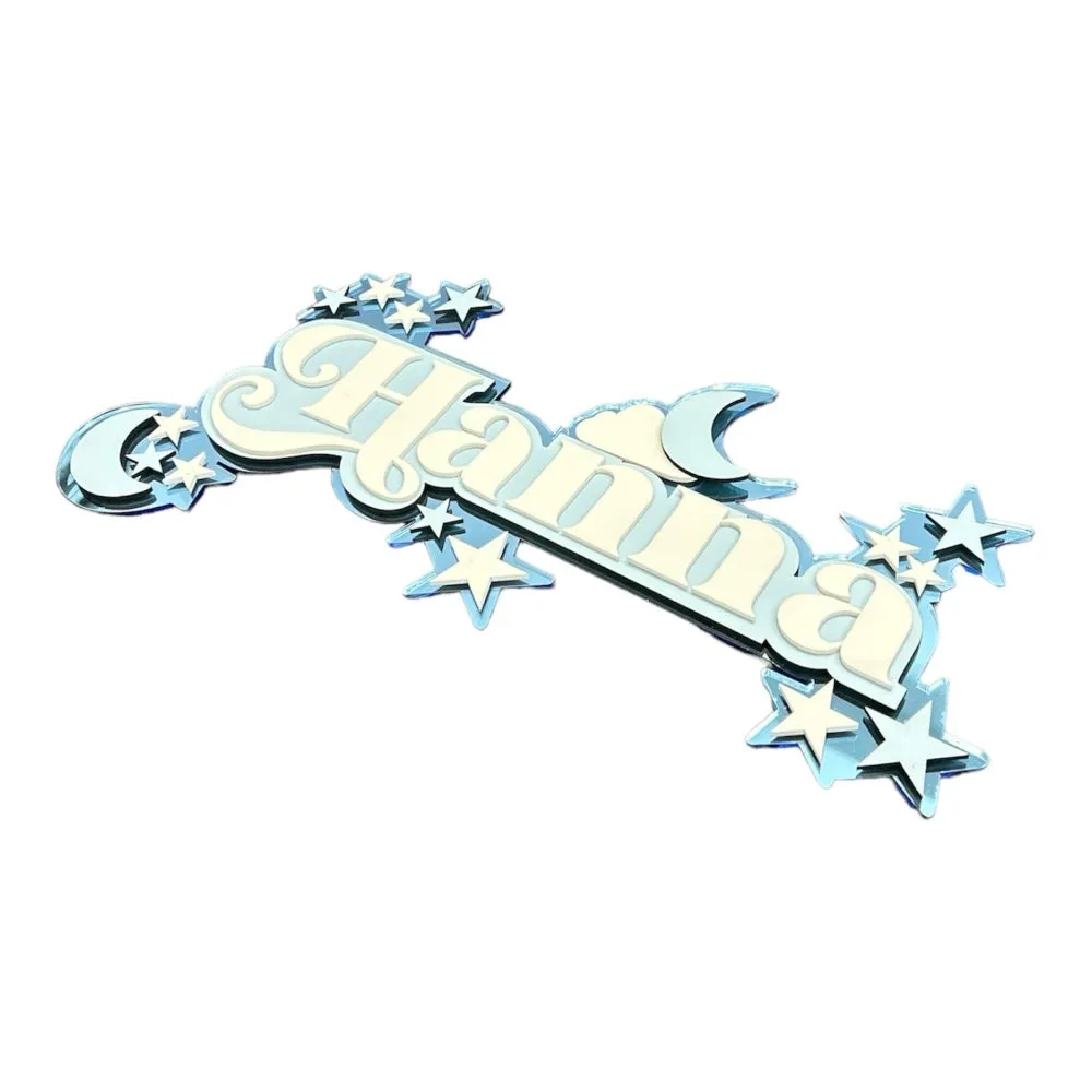 3 Layer  Name Plaque- Moon Magic