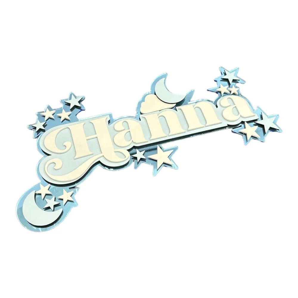 3 Layer  Name Plaque- Moon Magic