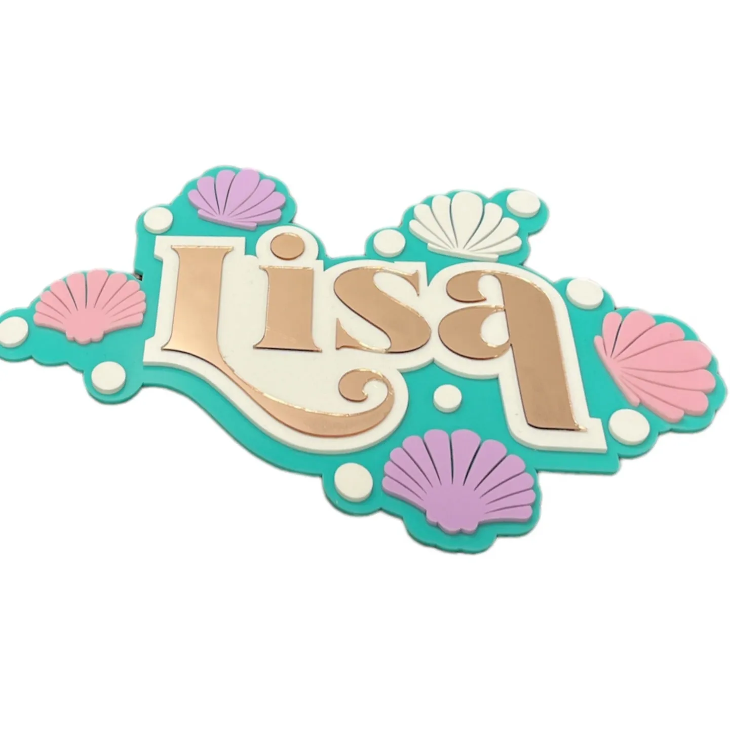 3 Layer  Name Plaque- Seashell Smiles