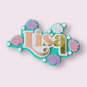 3 Layer  Name Plaque- Seashell Smiles
