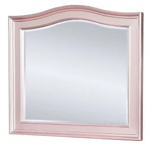 46 Inch Contemporary Style Wooden Frame Mirror, Rose Pink By Casagear Home