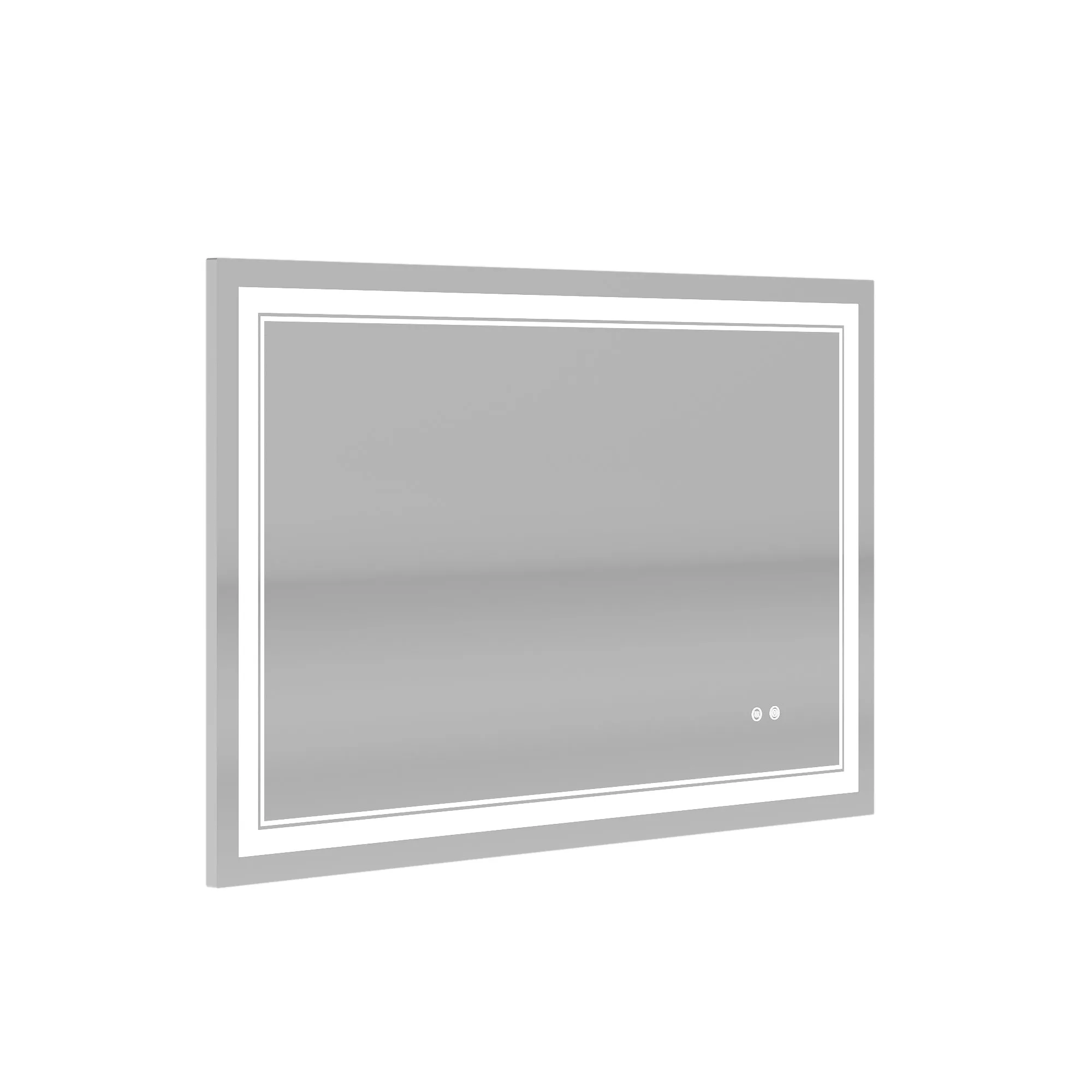 48×30 inch LED-Lit bathroom tempered mirror, wall mounted anti-fog memory Adjustable Brightness front light Rectangular Vanity mirror