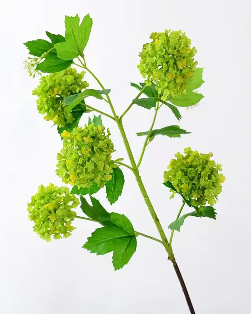 7Pcs Artificial Flower White Green Hydrangea Room Table Decoration