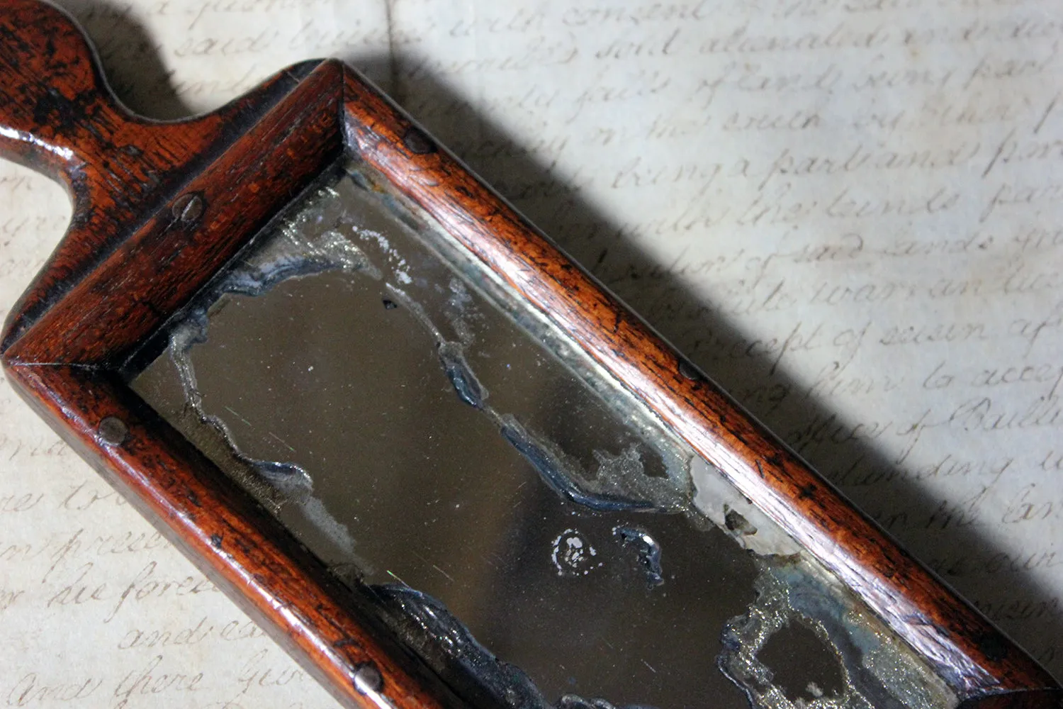 A Diminutive George III Period Hand Mirror c.1800