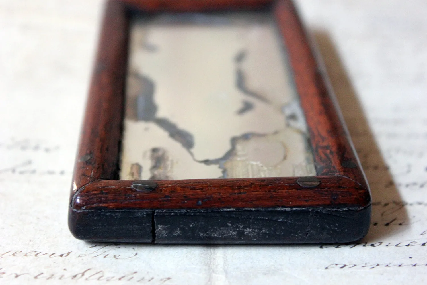 A Diminutive George III Period Hand Mirror c.1800