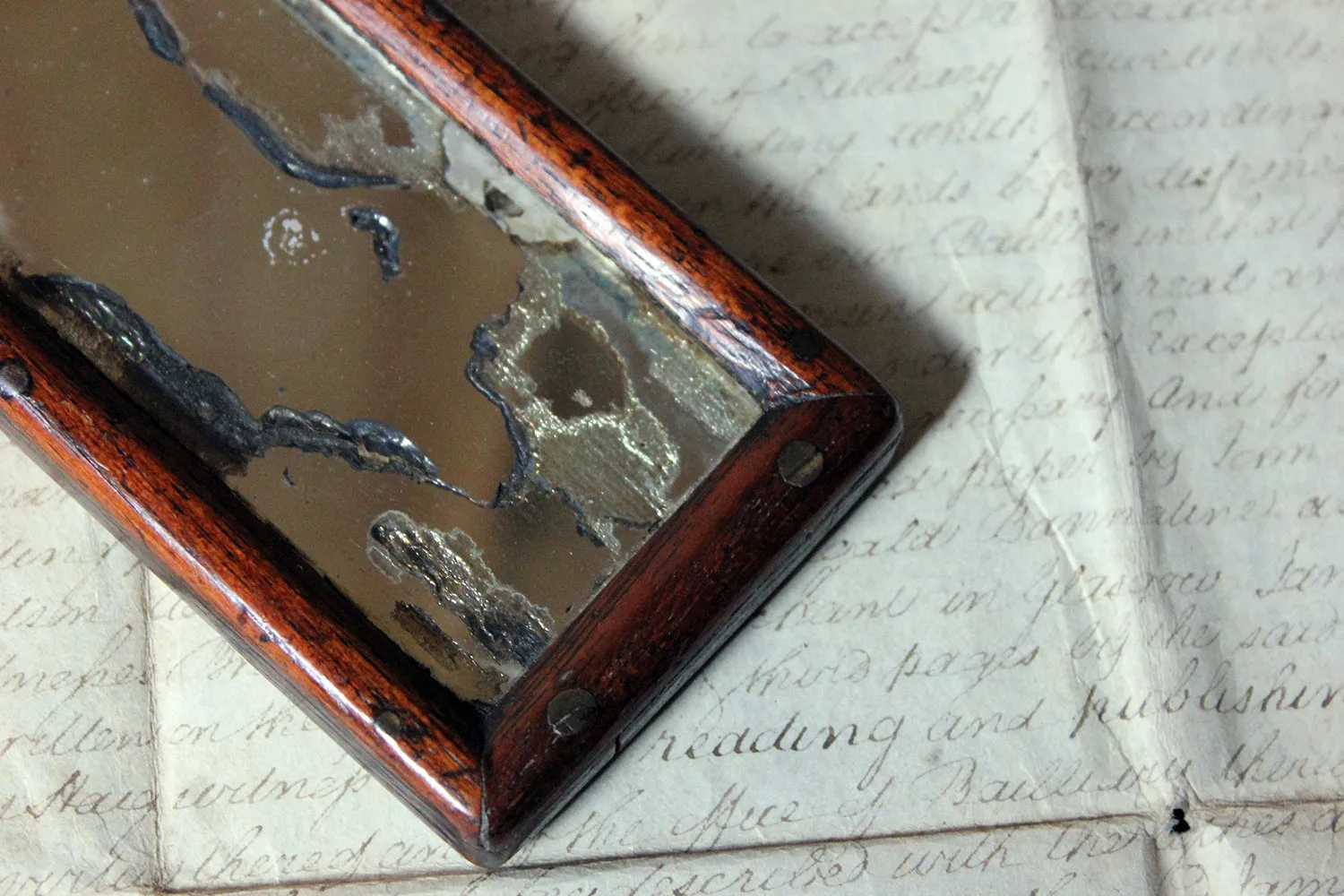 A Diminutive George III Period Hand Mirror c.1800