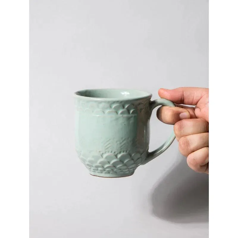 Aqua Green Mugs | Set of 2
