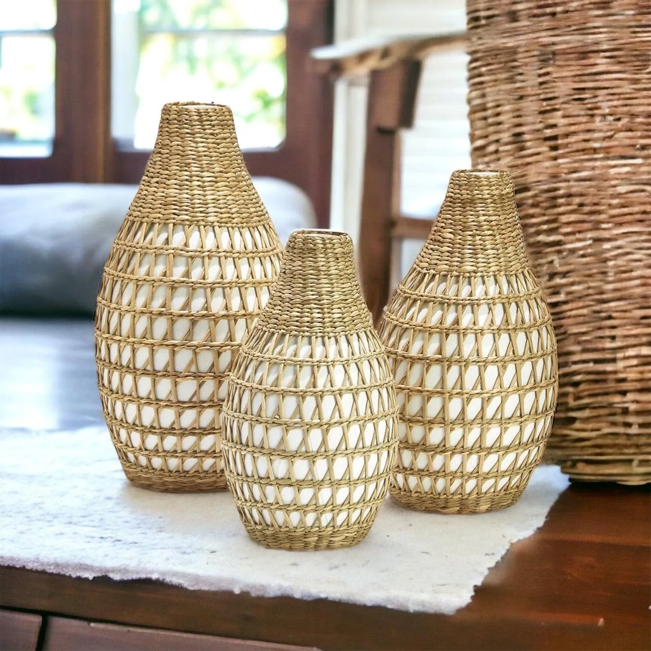 Ariel Boho Seagrass Vase