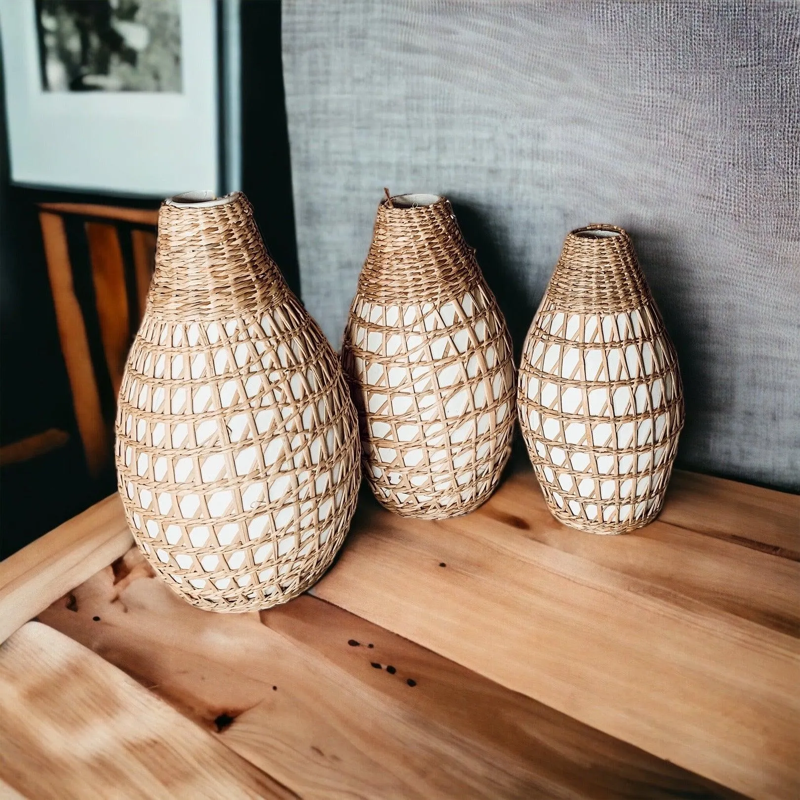 Ariel Boho Seagrass Vase