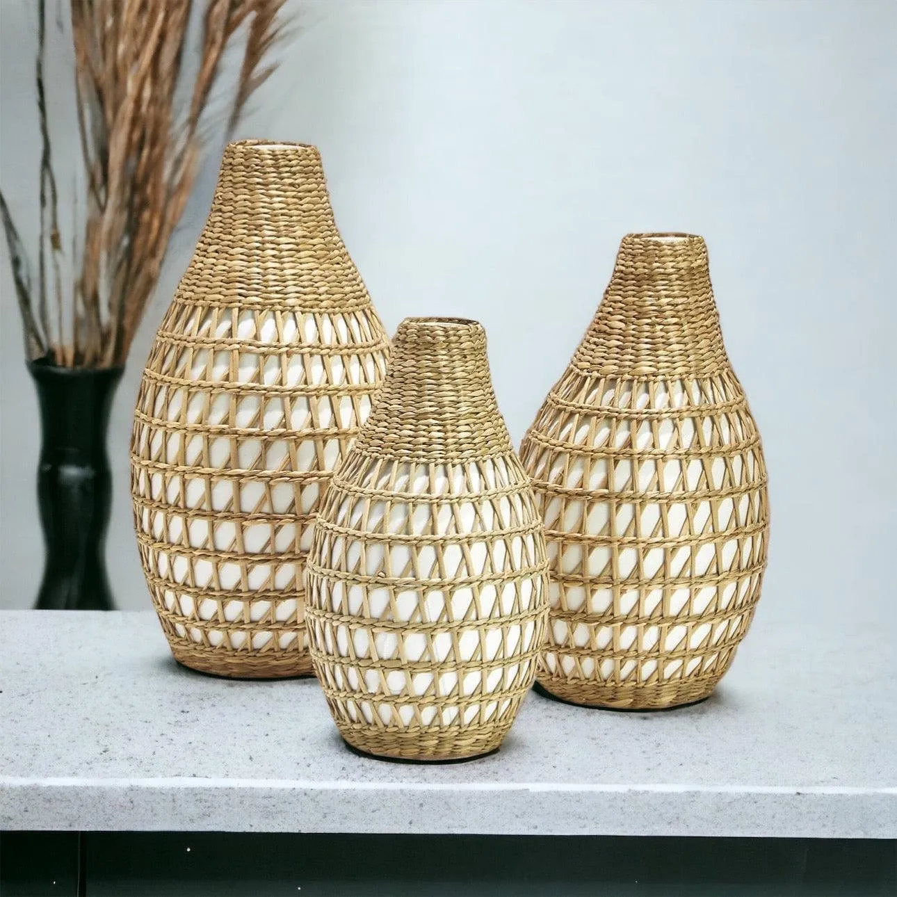 Ariel Boho Seagrass Vase
