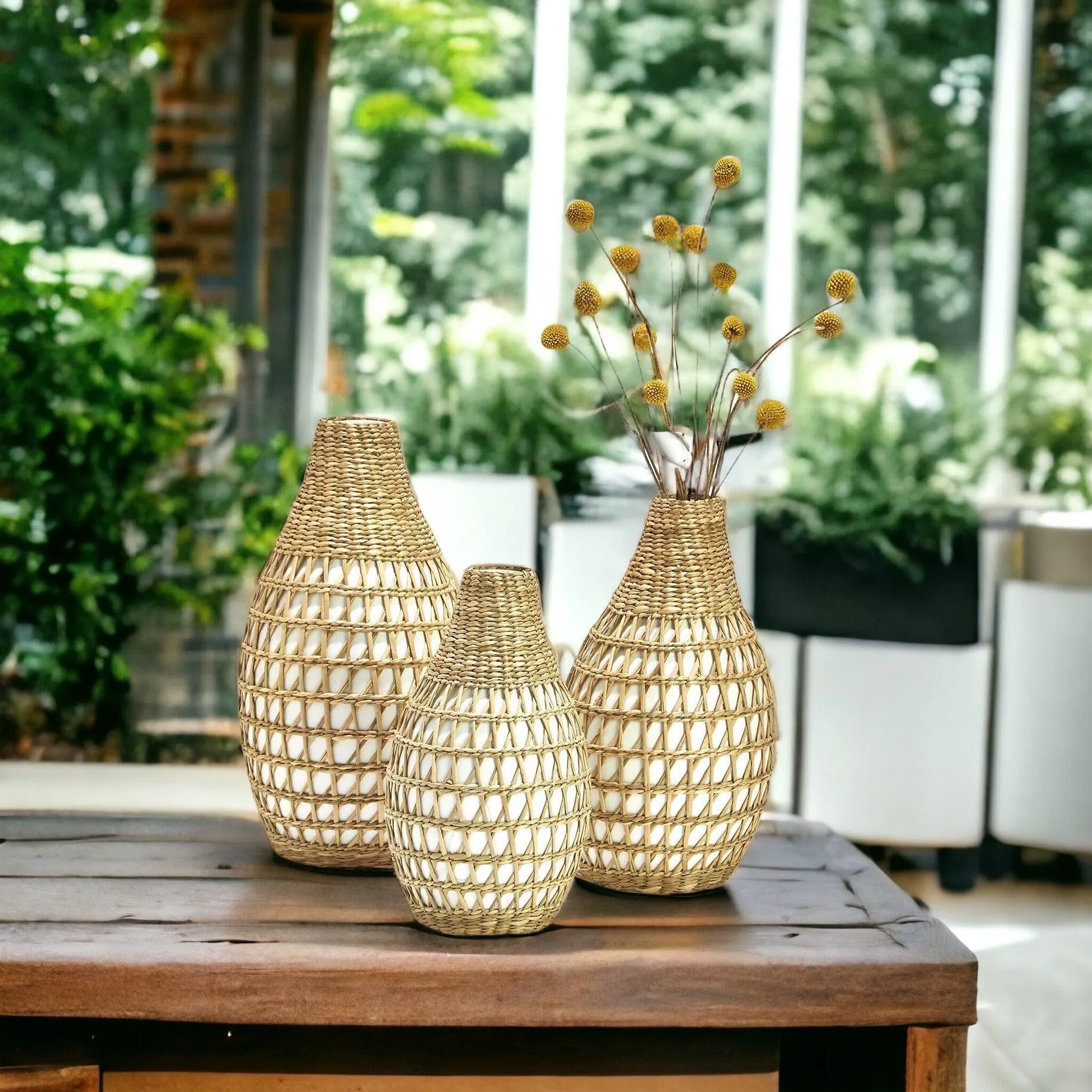 Ariel Boho Seagrass Vase