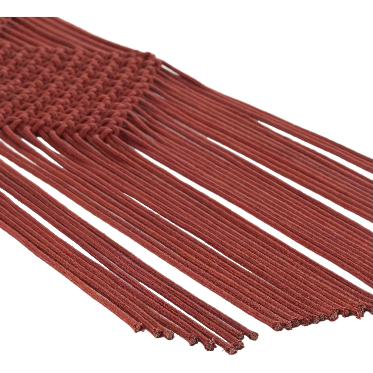 Azra Macrame Wall Hanging in Dark Red