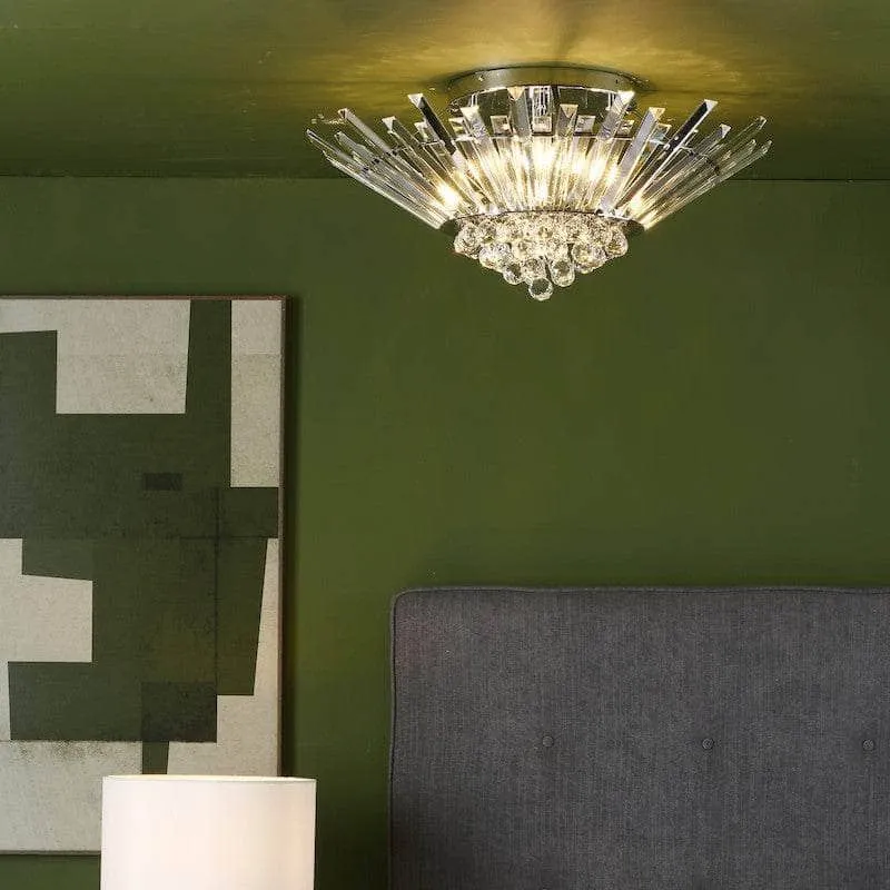Badalona 5 Light Halo Flush Ceiling Light