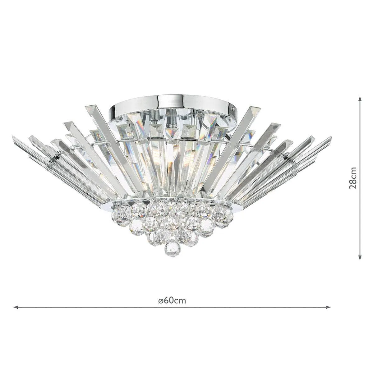 Badalona 5 Light Halo Flush Ceiling Light