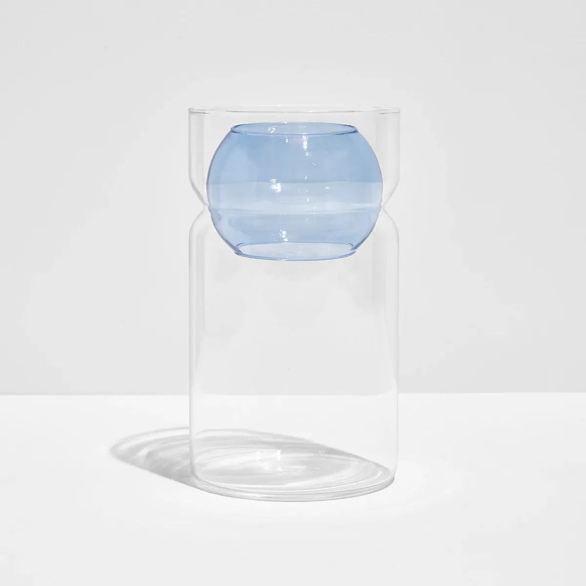 Balance Vase- Clear   Blue