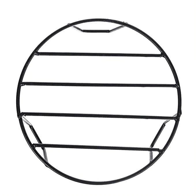 Bharat International Industry Black Color Strong Legs Metal Round Stands for Plant Pot Flower Pot Round Stand for Planter Stand Long Plant Stand and Round Stand(Set of 2)