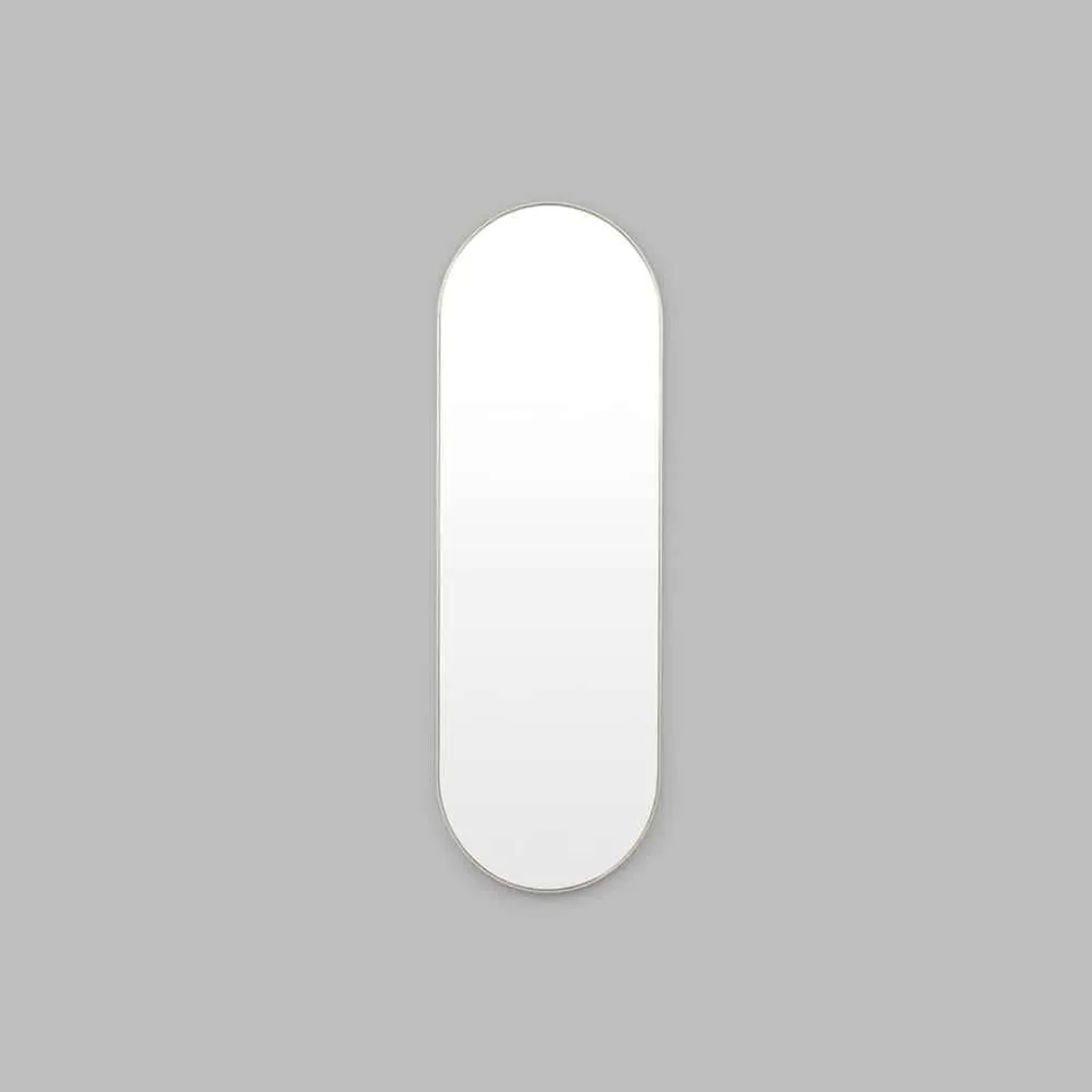 Bjorn Large Oval Mirror - Silver