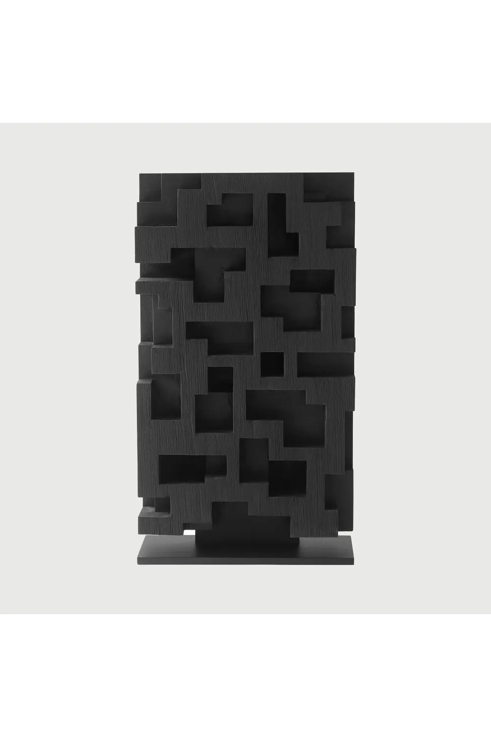 Black Teak Abstract Sculpture | Ethnicraft Stele
