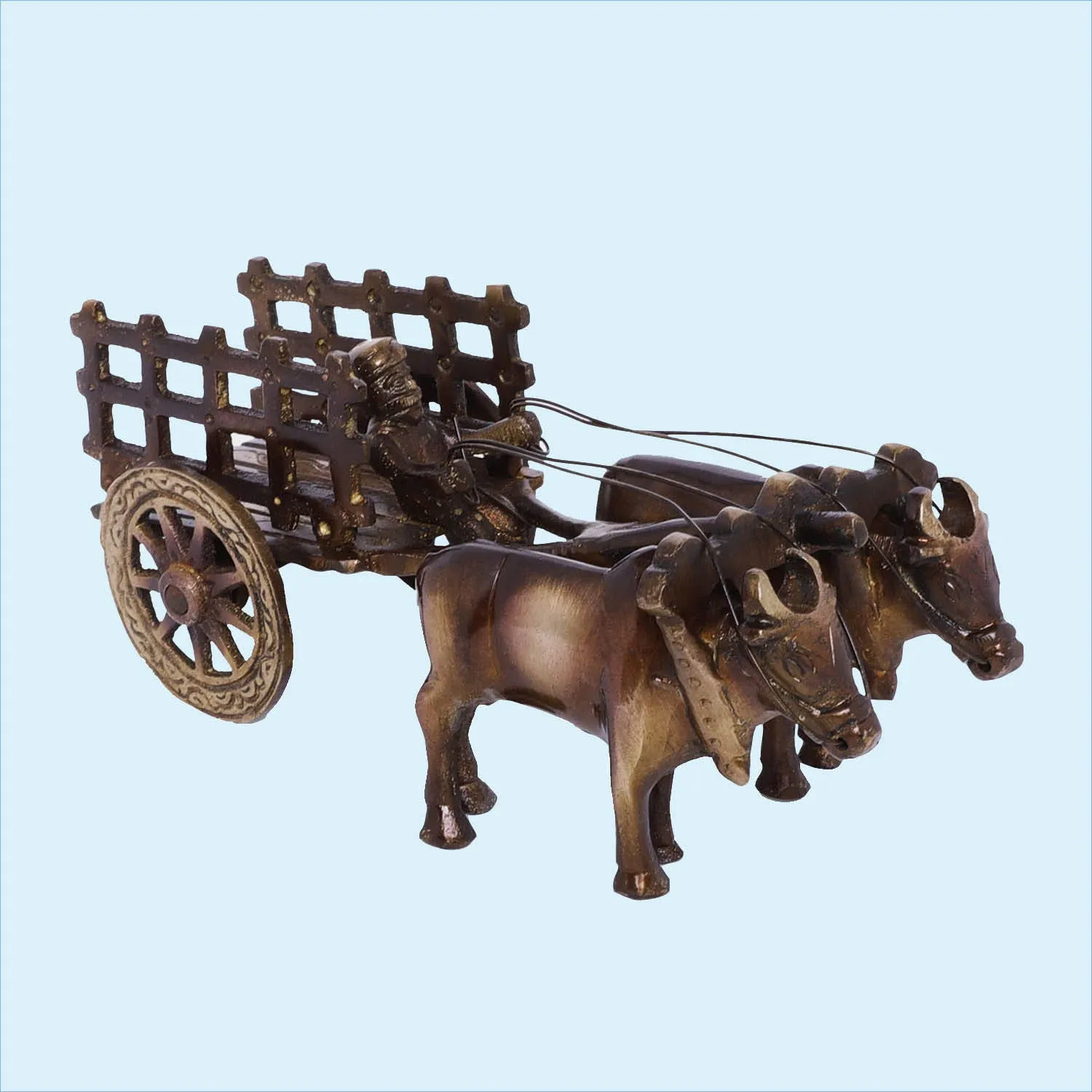 Brass Vintage Antique Finish Bullock Cart