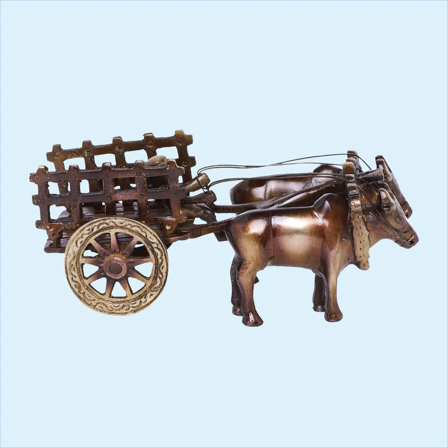 Brass Vintage Antique Finish Bullock Cart