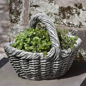 Campania International Basket with Handle Small Planter