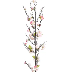 Cherry Blossom flower branch, 60"L - Light Pink
