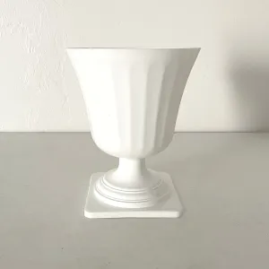 Classic White Fluted Resin Urn