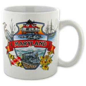 CMMD06 Coffee Mug White Maryland Montage