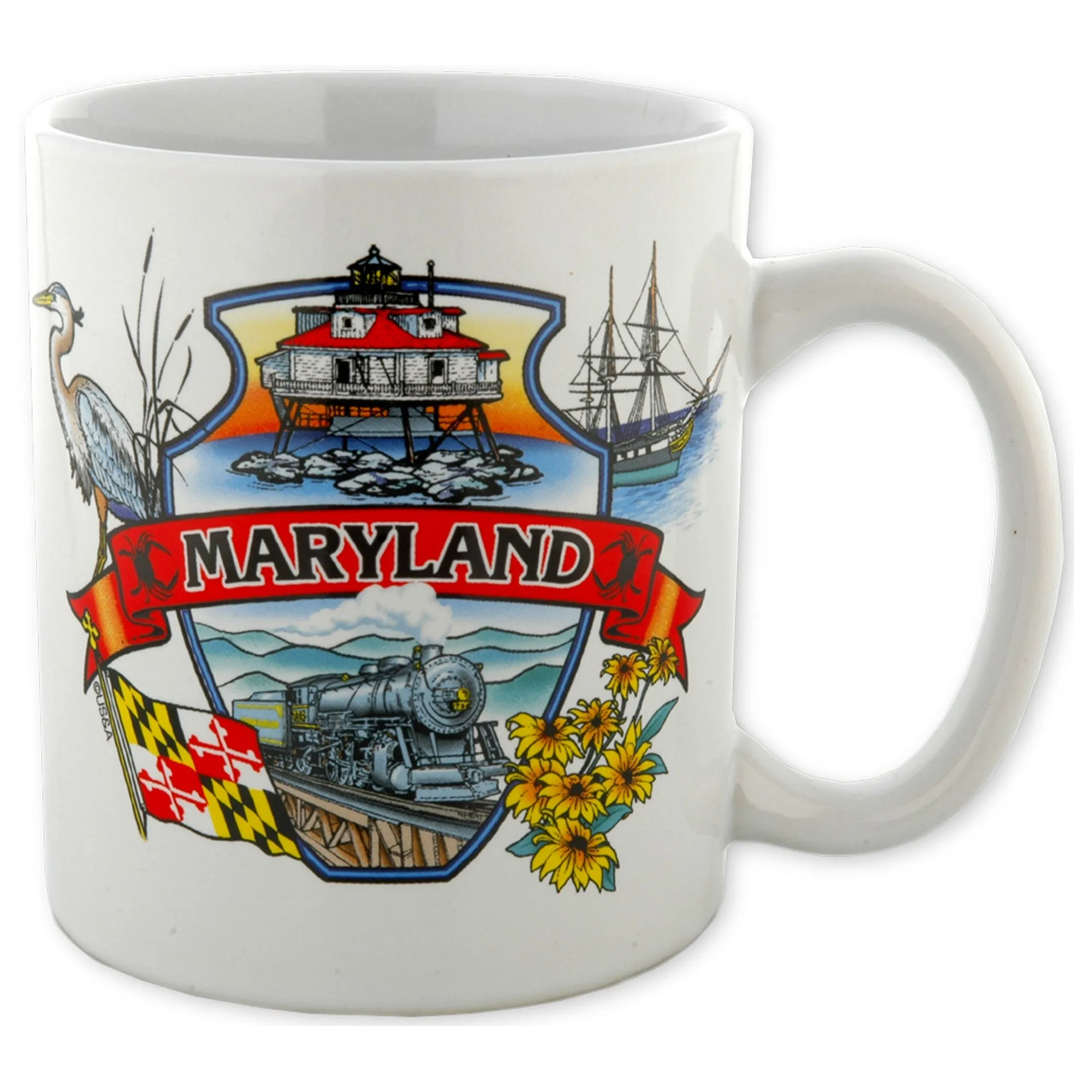 CMMD06 Coffee Mug White Maryland Montage