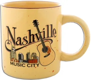 CMNT01 Coffee Mug Tan Speckled Nashville Music City