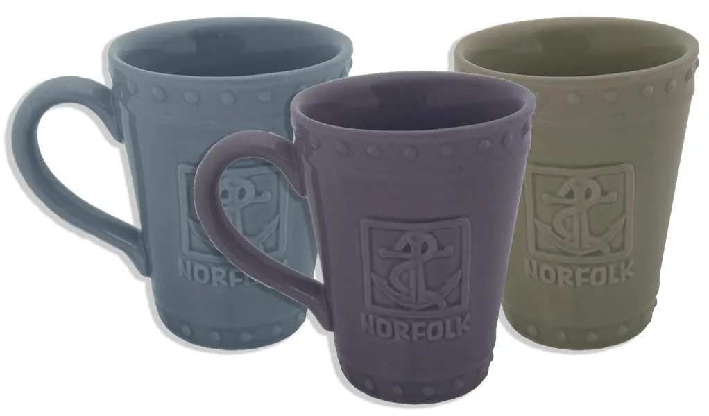 CMNV02 Coffee Mug Tapered Stoneware Norfolk Asst