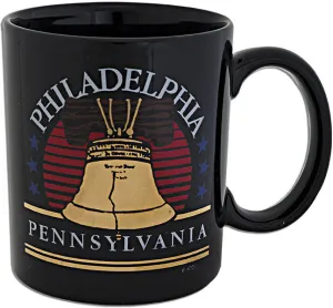 CMPH30 Coffee Mug Black Philad Bell with Stars