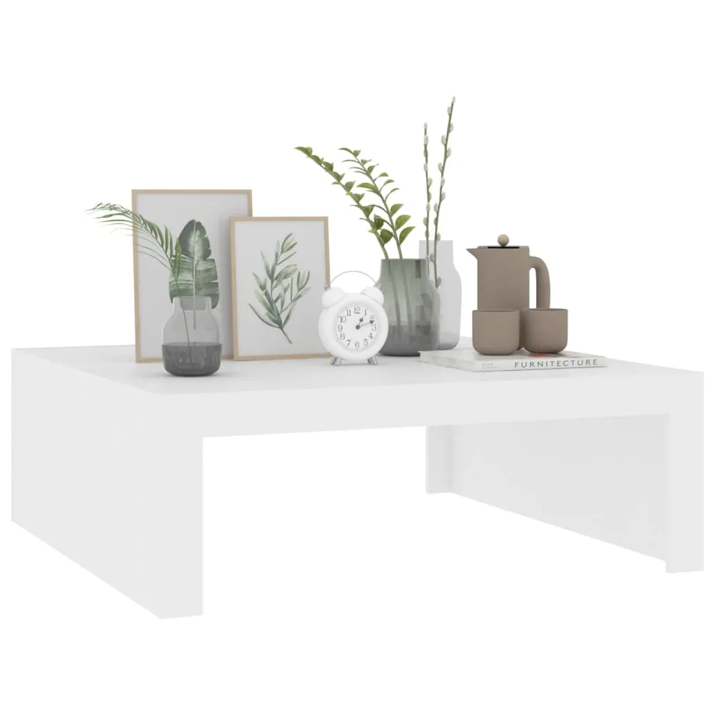 Coffee Table White 100x100x35 cm Chipboard