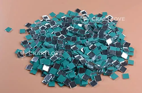 CRAFT LOVE Square Mirrors for Mirror Art, Jewellery Making, Lippan Art & DIY Craft Work - Pack of 200 gm (2000 Piece)