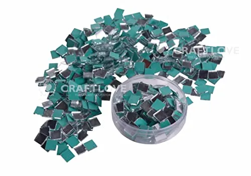 CRAFT LOVE Square Mirrors for Mirror Art, Jewellery Making, Lippan Art & DIY Craft Work - Pack of 200 gm (2000 Piece)