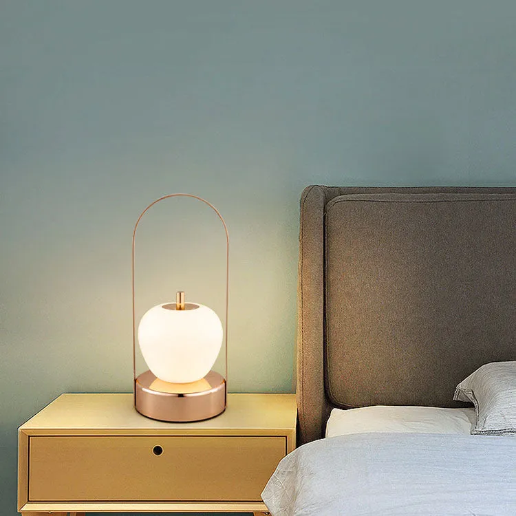 Creative Vintage Apple Shape Portable Rechargeable LED Table Lamp