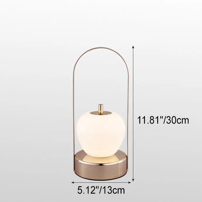 Creative Vintage Apple Shape Portable Rechargeable LED Table Lamp