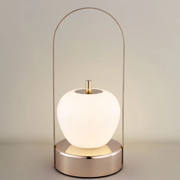 Creative Vintage Apple Shape Portable Rechargeable LED Table Lamp