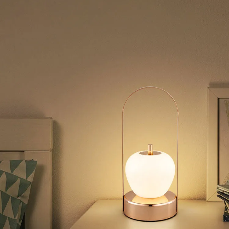 Creative Vintage Apple Shape Portable Rechargeable LED Table Lamp