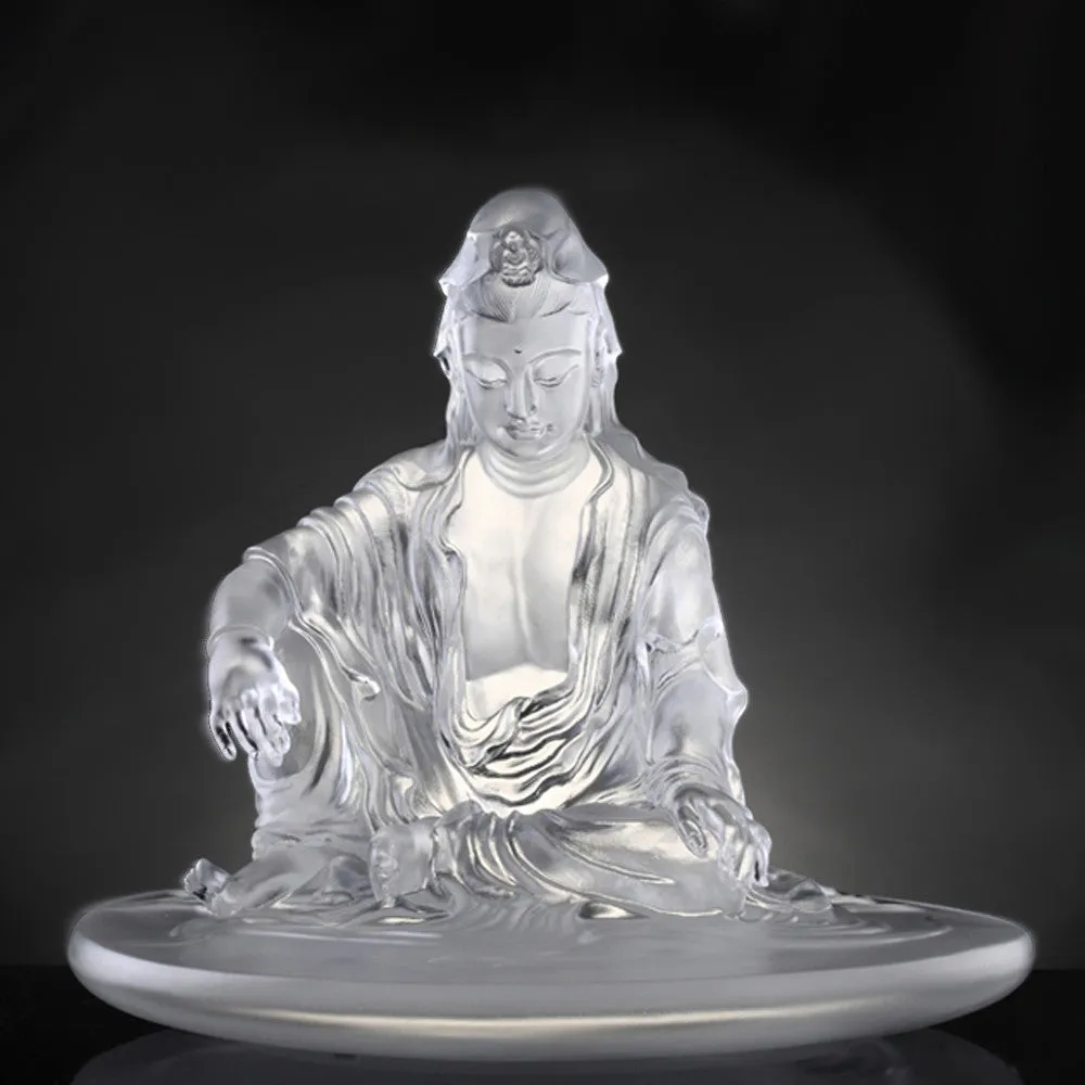 Crystal Buddha, Guanyin, Encompassed by Water and Moon