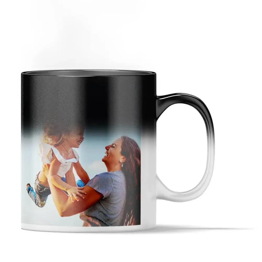 Custom Love Laugh Family Heat Activated Magic Mug