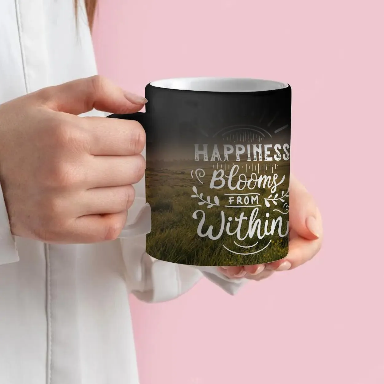 Custom Love Laugh Family Heat Activated Magic Mug