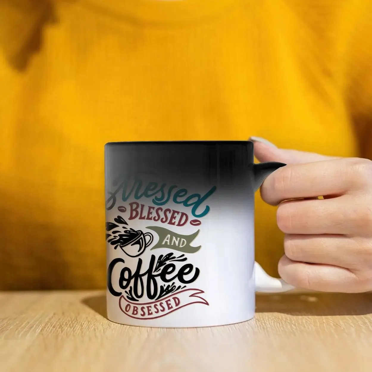 Custom Love Laugh Family Heat Activated Magic Mug