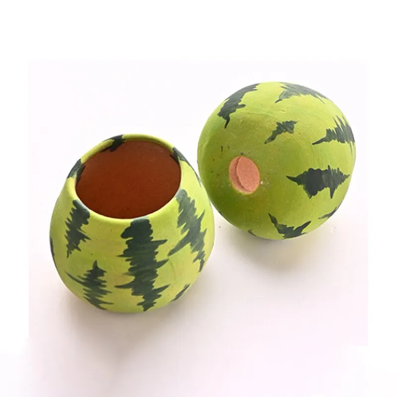 Cute Watermelon Plant Pots set | Mini Succulent Flower Pot with drainage hole